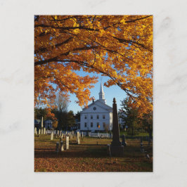 Goldener Fall Aussicht auf die Kirche vom Friedhof Postkarte