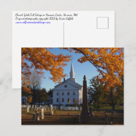 Goldener Fall Aussicht auf die Kirche vom Friedhof Postkarte