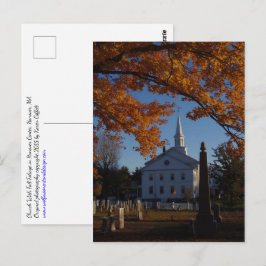 Goldener Fall Aussicht auf die Kirche vom Friedhof Postkarte