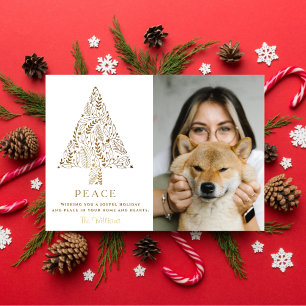 Goldener Familienstammbaum Weihnachten Süßes Foto