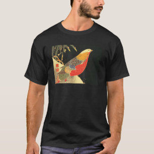Goldener Fasan im Schnee Ito Jakuchu Vintag T-Shirt