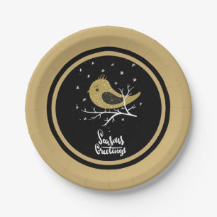 Goldener Feiertag Spaß Pappteller