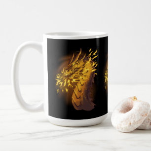 Goldener Feuerdrache Kaffeetasse