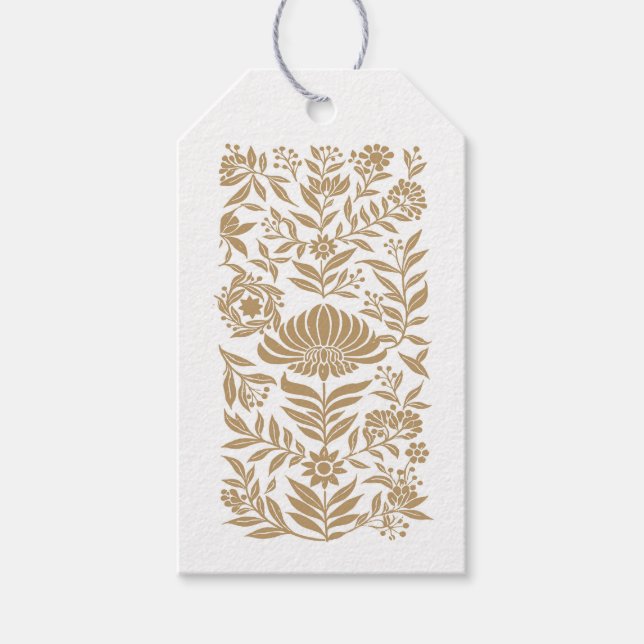 Goldener Flourish-Tag Geschenkanhänger (Vorderseite)