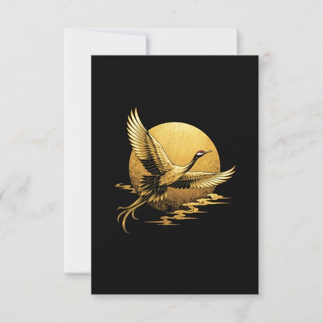 Goldener Flug Dankeskarte (Vorderseite)