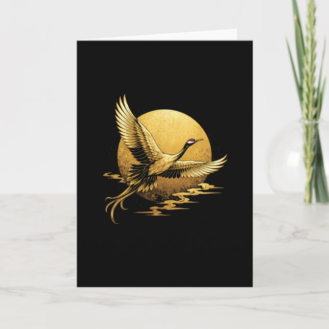Goldener Flug Feiertagskarte (Vorderseite)