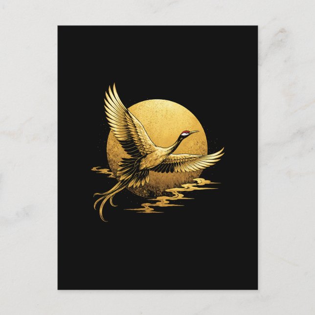 Goldener Flug Postkarte (Vorderseite)