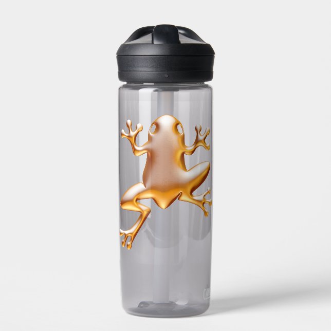 Goldener Frosch Trinkflasche (Vorderseite)