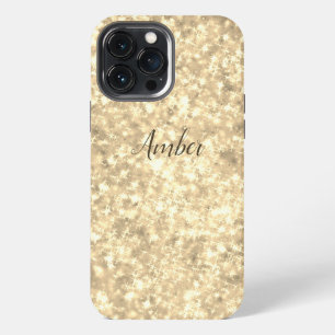 Goldener Funkel Glitter Elegant Personalisiert iPhone 13 Pro Max Hülle