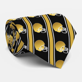 Goldener Fußballhelm mit goldenem/weißem Streifen Krawatte