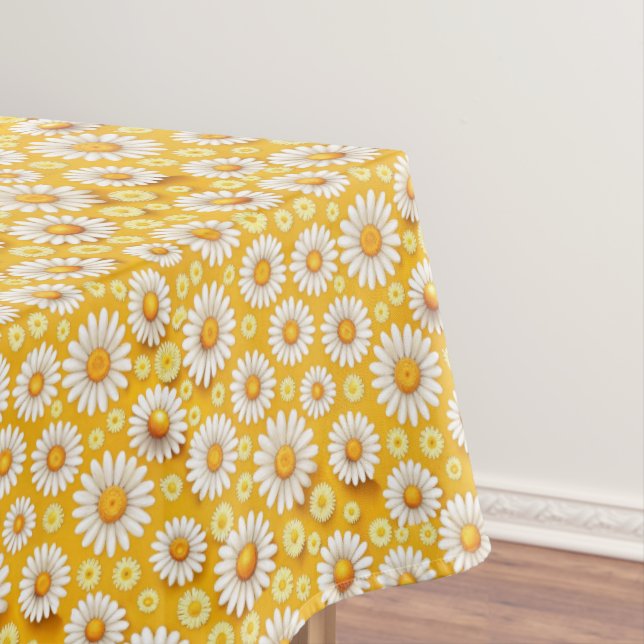Goldener Gartens mit Gänseblümchen Tischdecke (Beispiel)