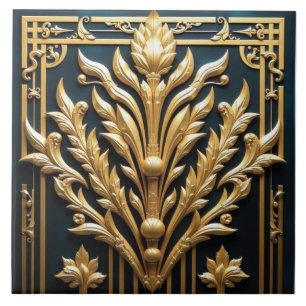 Goldener Gatsby-Garten Fliese