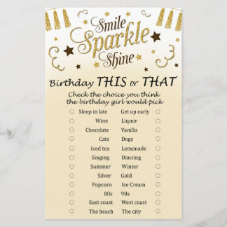 Goldener Geburtstag Dieses oder jenes Spiel