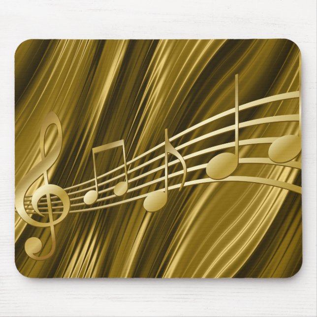 Goldener Geigenschlüssel Mousepad (Vorne)