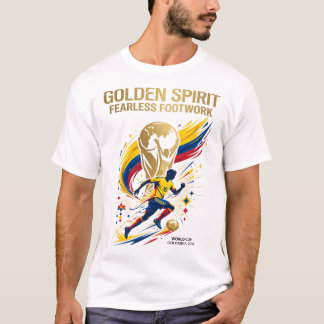 Goldener Geist Furchtloser Fußarbeit T-Shirt