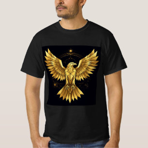Goldener geometrischer Adler T-Shirt