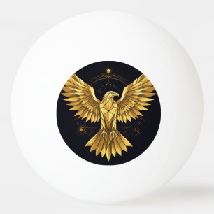 Goldener geometrischer Adler Tischtennisball