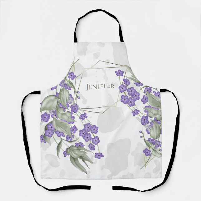 Goldener geometrischer Rahmen für die Blume       Schürze (Vorderseite)