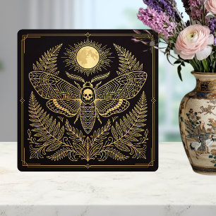 Goldener geometrischer Totenkopfschwärmer Himmelsk Fliese