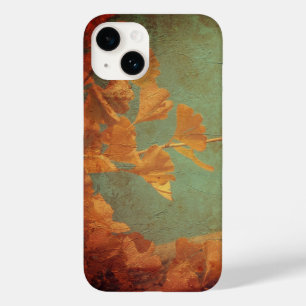 Goldener Ginkgobaum orientalisch vintage grün Case-Mate iPhone 14 Hülle