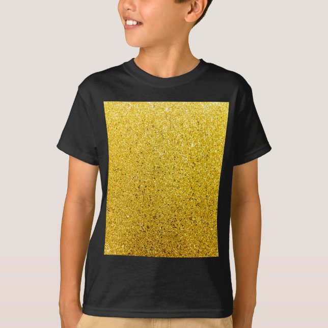 Goldener Glittery Sonnenschein T-Shirt (Vorderseite)