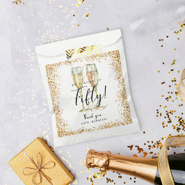 Goldener Glitzer 50. Geburtstag Geschenktütchen