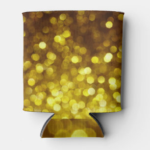 Goldener Glitzer: Festliche Weihnachtsstruktur. Dosenkühler