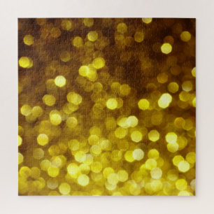 Goldener Glitzer: Festliche Weihnachtsstruktur. Puzzle