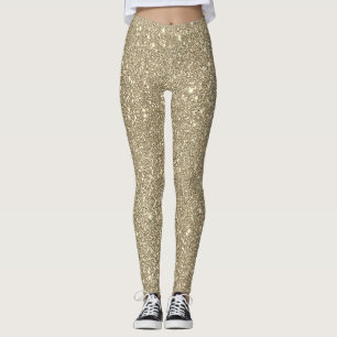 Goldener Glitzer Funkelnd Elegante Klasse Niedlich Leggings