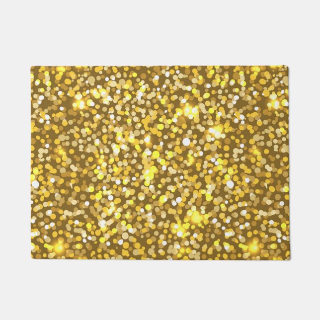 Goldener Glitzer Fußmatte (Vorderseite)