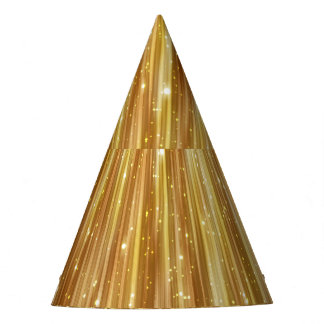 Goldener Glitzer: Heller Abstrakter Hintergrund. Partyhütchen