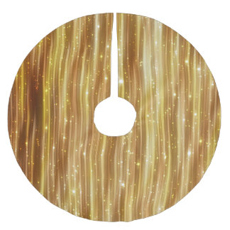 Goldener Glitzer: Heller Abstrakter Hintergrund. Polyester Weihnachtsbaumdecke