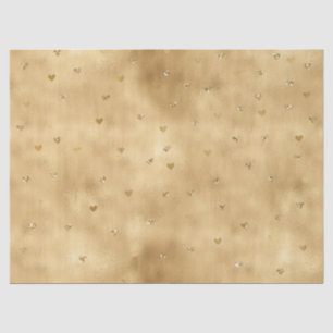 Goldener Glitzer - Herz Seidenpapier