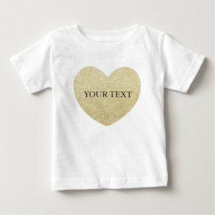 Goldener Glitzer Herzlich Willkommen Baby T-shirt