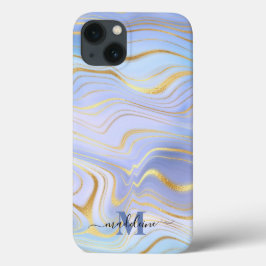 Goldener Glitzer Iridescent Marmor Agate Case-Mate iPhone Hülle