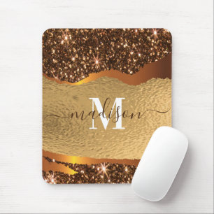 Goldener Glitzer Mousepad