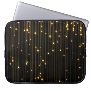 Goldener Glitzer Rain Light Vorhang Laptopschutzhülle