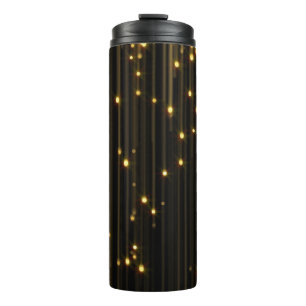 Goldener Glitzer Rain Light Vorhang Thermosbecher