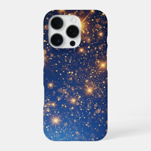 Goldener Glitzer und Glitzern iPhone 16 Pro Hülle
