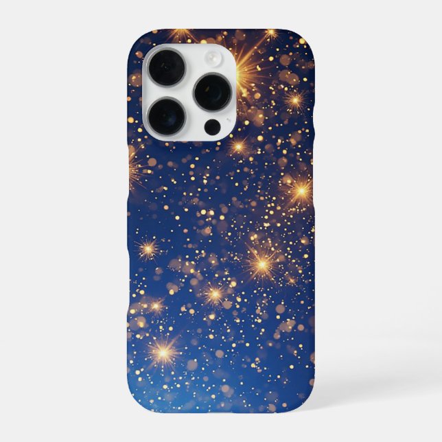 Goldener Glitzer und Glitzern iPhone Hülle (Rückseite)
