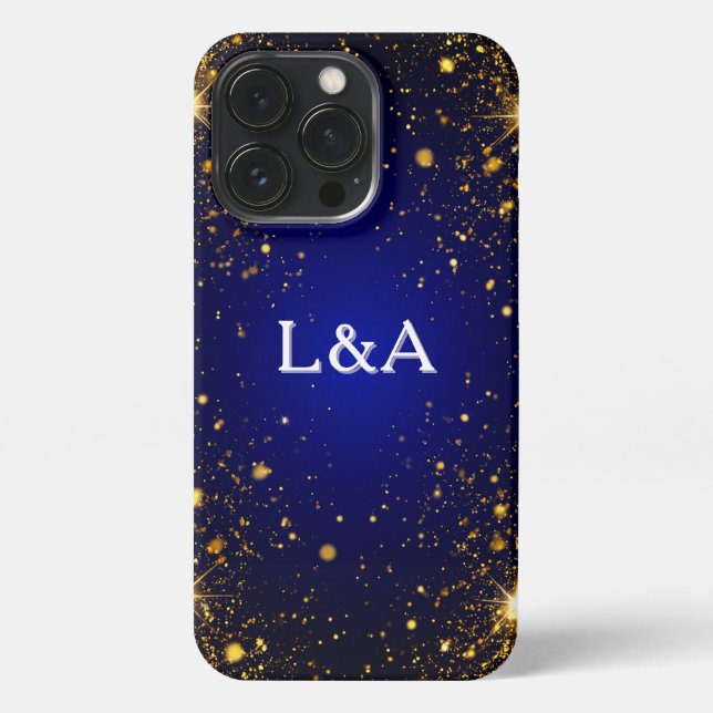 Goldener Glitzer und Glitzern iPhone Hülle (Rückseite)