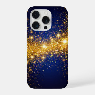 Goldener Glitzer und Glitzern iPhone 15 Pro Hülle