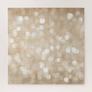 Goldener Glitzer, verschwommenes Weihnachtsgebäck. Puzzle