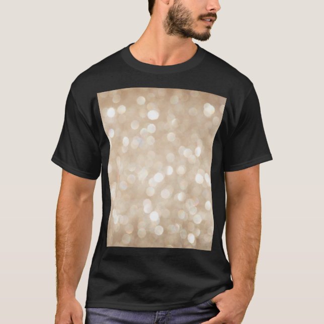 Goldener Glitzer, verschwommenes Weihnachtsgebäck. T-Shirt (Vorderseite)