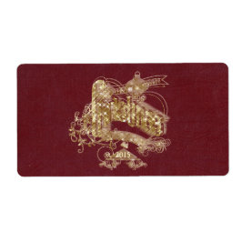 Goldener Glitzer Weihnachten - Siegel