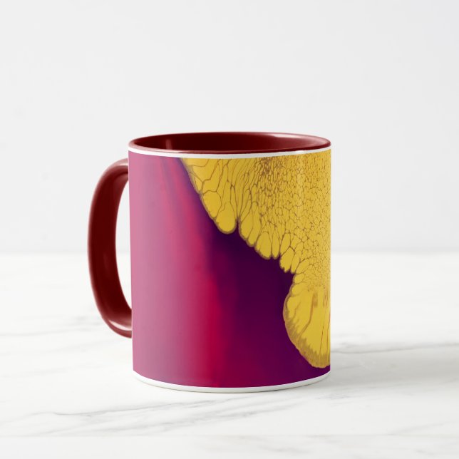 Goldener Glut Abstrakte Tasse (Vorderseite Links)