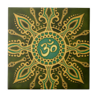 Goldener grüner Om-Stern