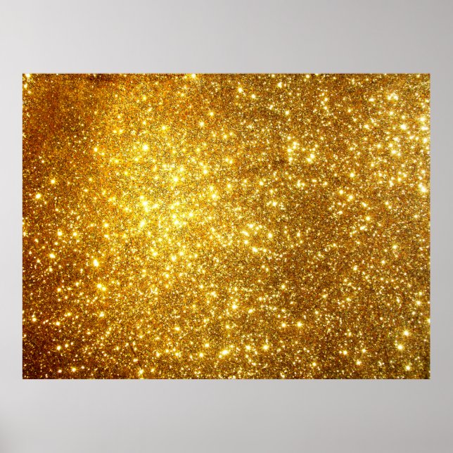 Goldener Grunge-Hintergrund, Raster illustrati Poster (Vorne)