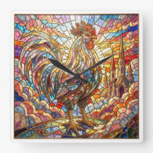Goldener Hahn des Lichts Krähendes Mosaik 