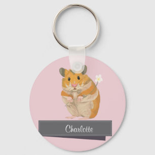 Goldener Hamster Schlüsselanhänger